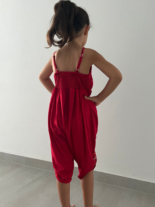 Bow Romper with Side Pockets